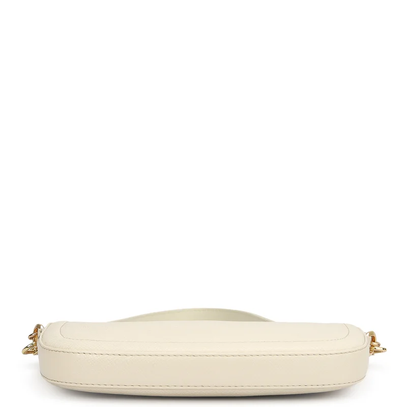 Da Milano Marshmallow Small Franzy Leather Baguette - Marshmallow for Women | Best Price UAE